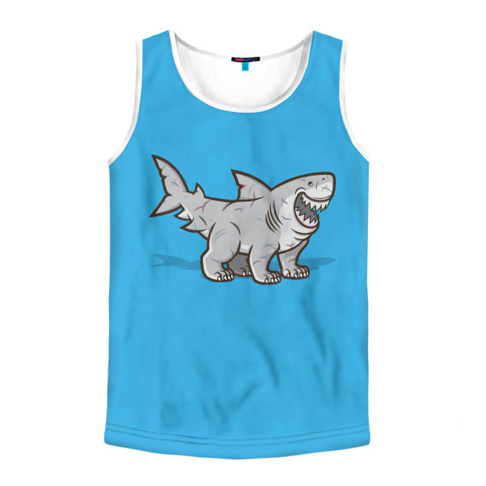 Мужская майка 3D Акула мутант 5 фото