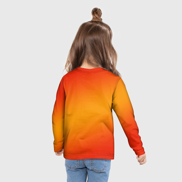 Детский лонгслив 3D Люблю женский футбол фото