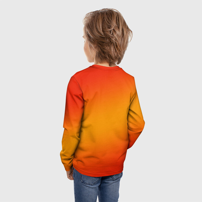 Детский лонгслив 3D Люблю женский футбол фото