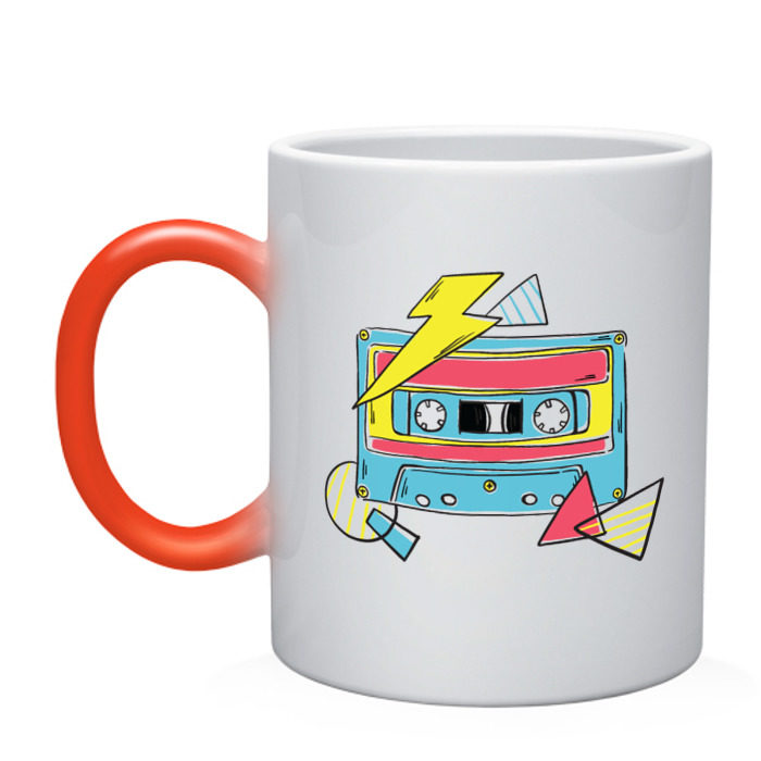 Кружка хамелеон Диско Аудиокассета фото