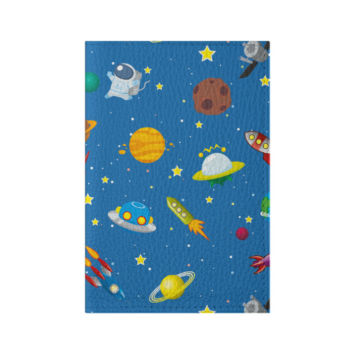 Обложка для паспорта матовая кожа Space фото