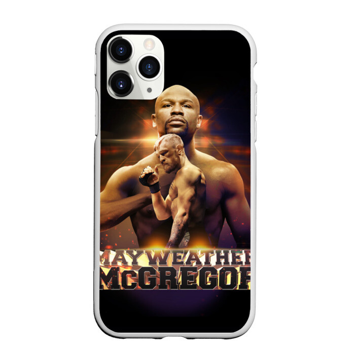 Чехол для iPhone 11 Pro матовый Mayweather vs McGregor фото