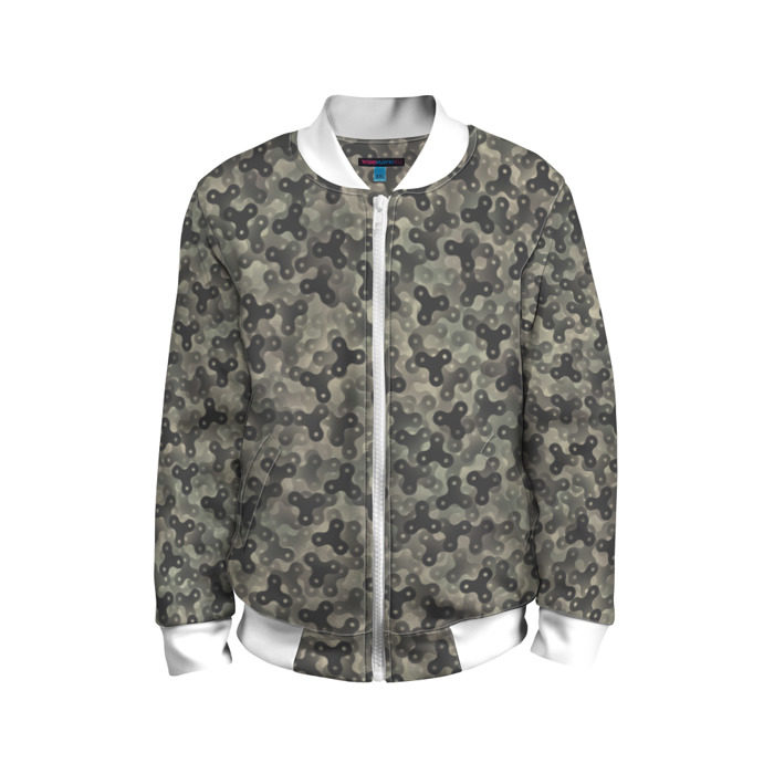 Детский бомбер 3D Камуфляж со спиннерами фото
