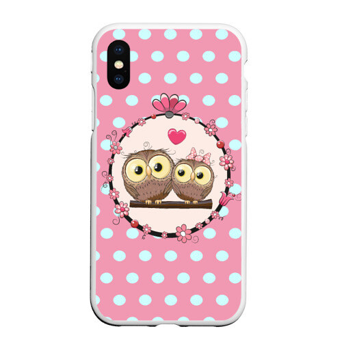 Чехол для iPhone XS Max матовый Совы фото