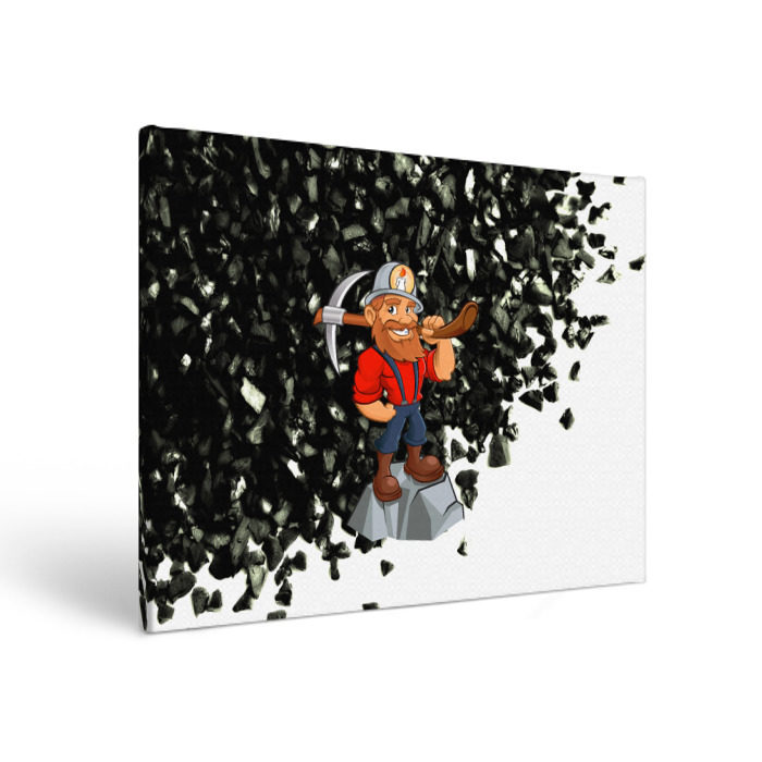 Холст прямоугольный Шахтёр фото