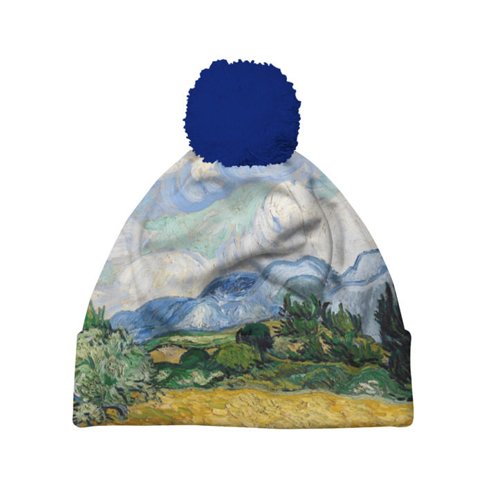 Шапка 3D c помпоном Ван Гог Картина фото