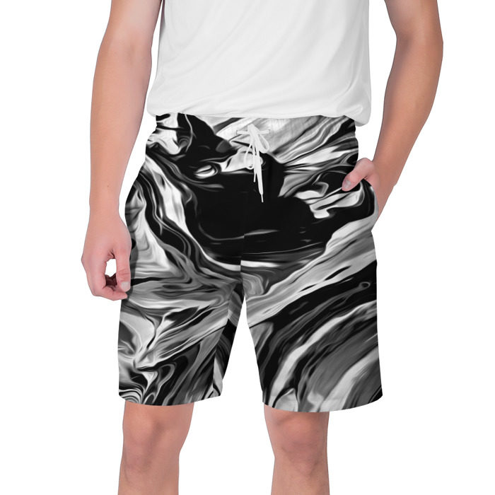 Мужские шорты 3D Серые краски фото