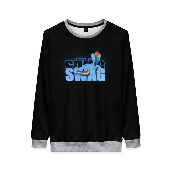 Женский свитшот 3D Rainbow Dash Swag фото