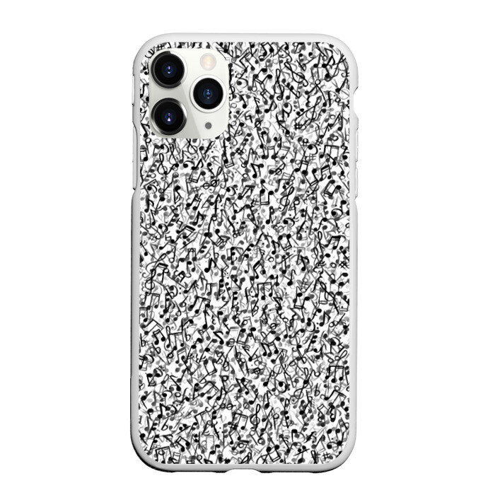 Чехол для iPhone 11 Pro матовый Музыкальные ноты фото