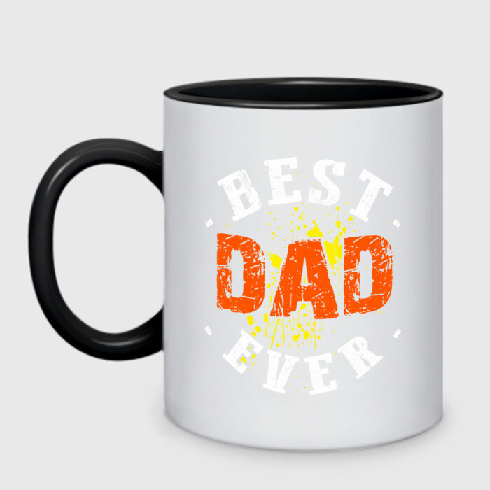 Кружка двухцветная Лучший папа на свете фото