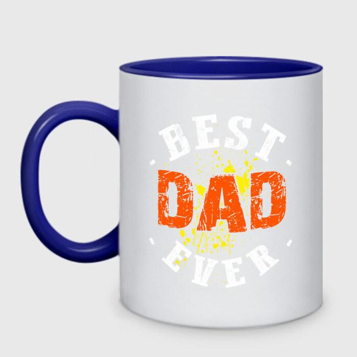 Кружка двухцветная Лучший папа на свете фото