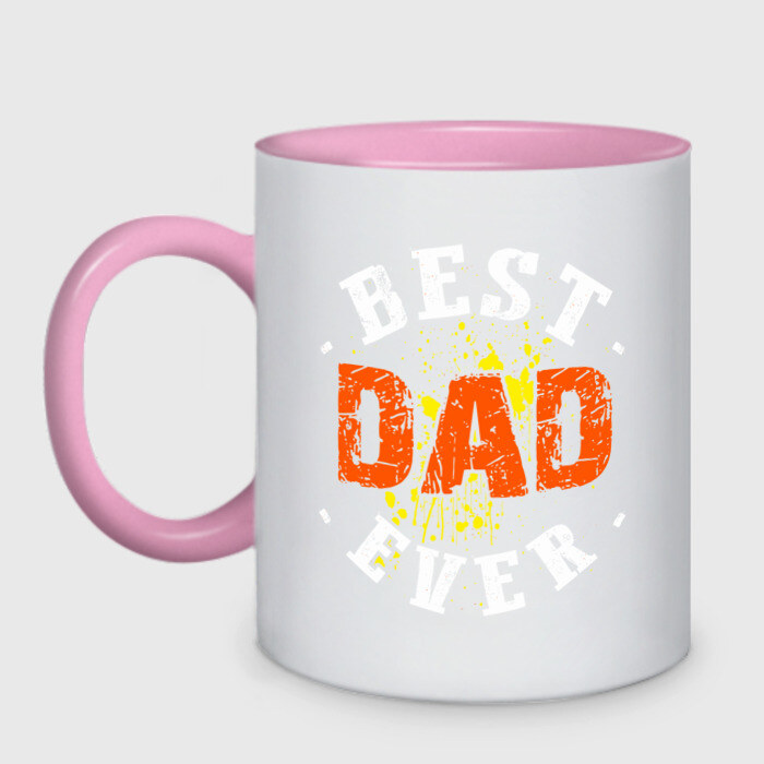 Кружка двухцветная Лучший папа на свете фото