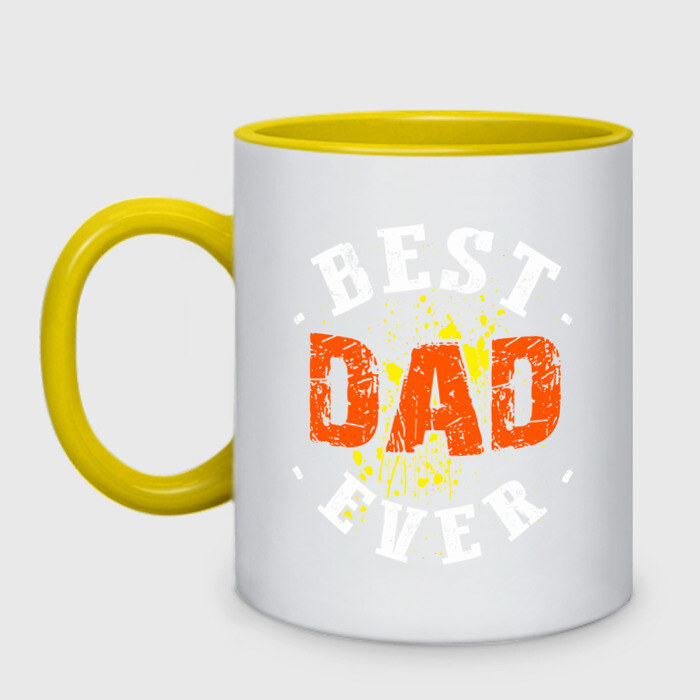 Кружка двухцветная Лучший папа на свете фото