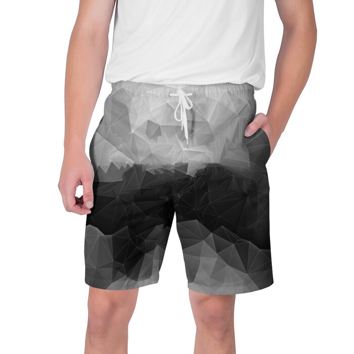 Мужские шорты 3D Polygon gray фото