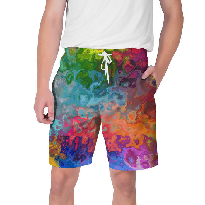 Мужские шорты 3D Цветная текстура 6 фото