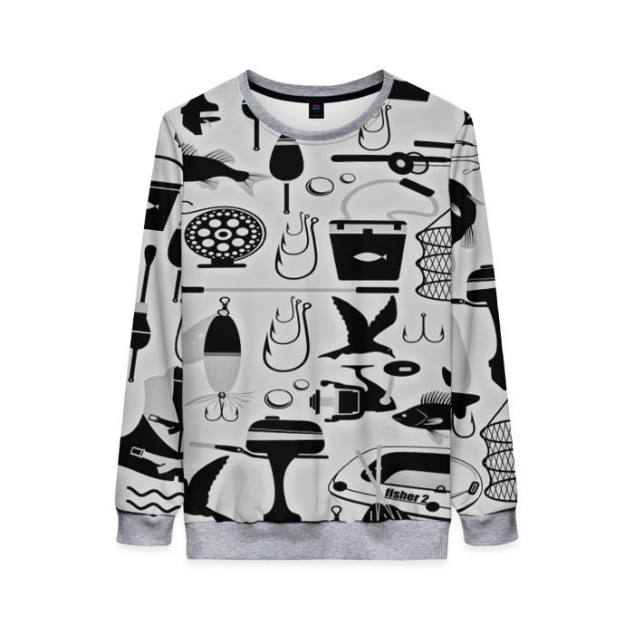 Женский свитшот 3D Рыбак фото