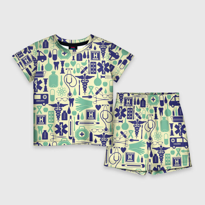 Детский костюм с шортами 3D Медицина фото