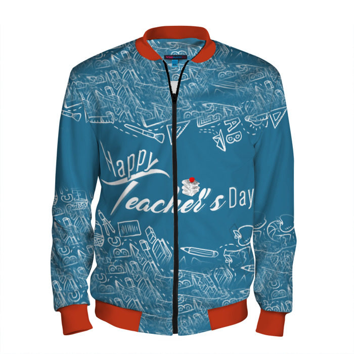 Мужской бомбер 3D С днём учителя! фото