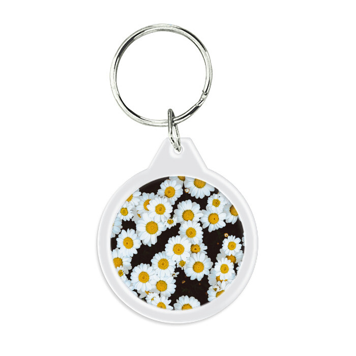 Брелок круглый АРОМАШКИ | РОМАШКИ | 8 МАРТА, фото