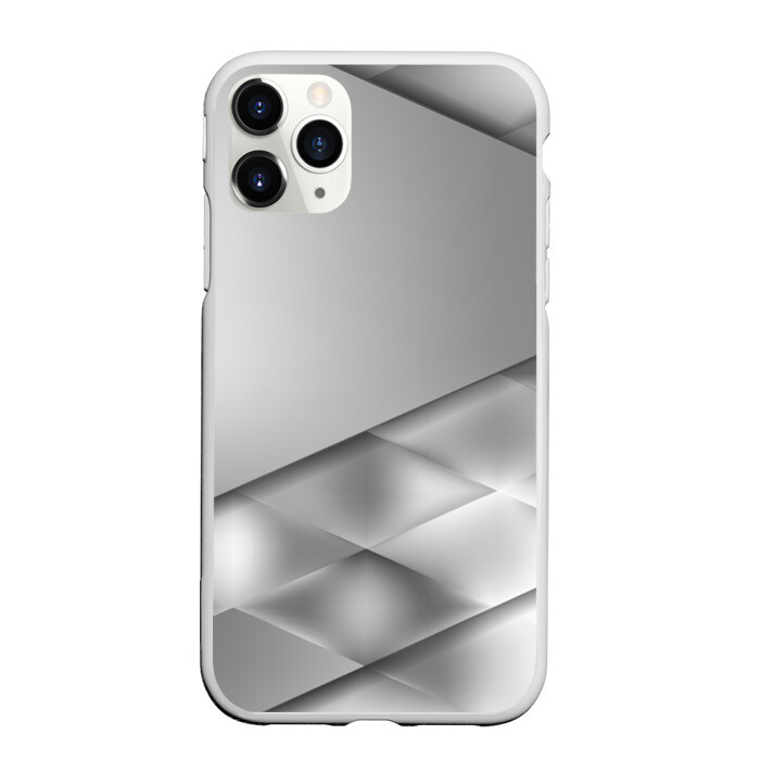 Чехол для iPhone 11 Pro матовый Grey rhombuses фото