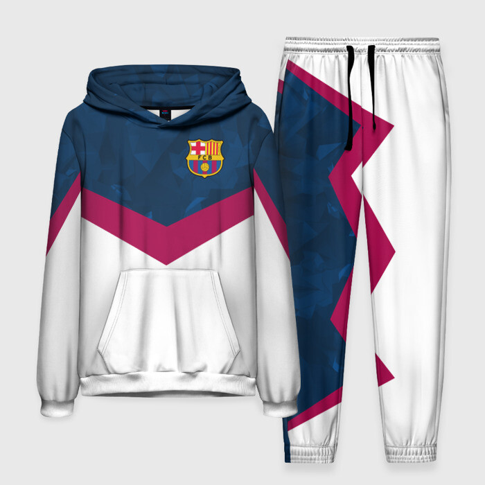 Мужской костюм 3D (с толстовкой) FC Barcelona 2018 New фото