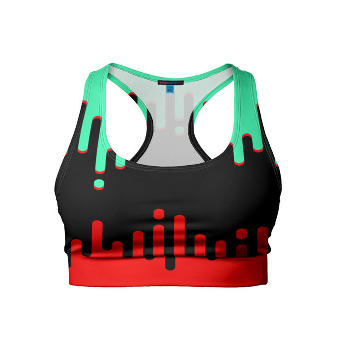 Женский спортивный топ 3D Городская абстракция фото