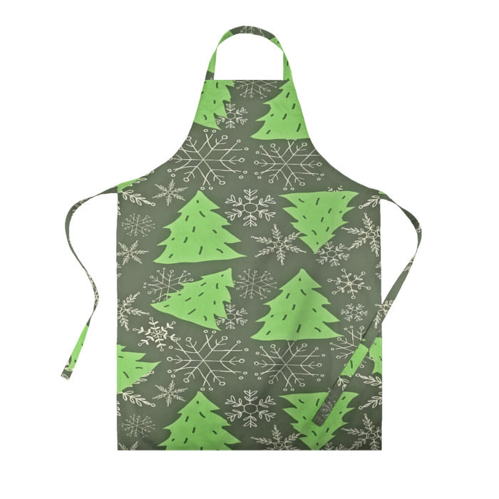 Фартук 3D Зелёные ёлочки фото