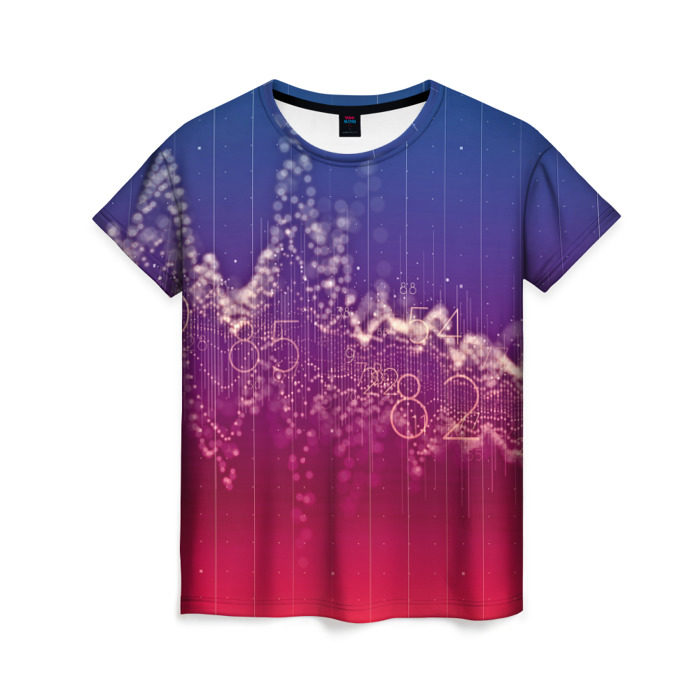 Женская футболка 3D Новогодние секунды фото