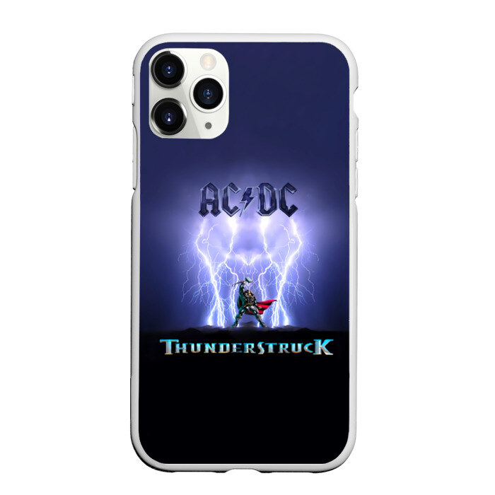 Чехол для iPhone 11 Pro матовый AC DC Тор молнии фото