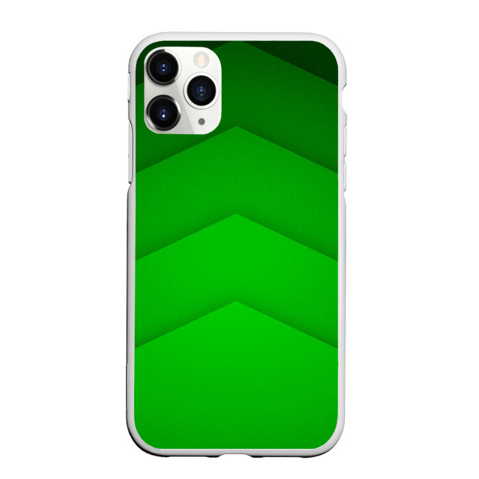 Чехол для iPhone 11 Pro матовый GREEN STRIPES ЗЕЛЁНЫЕ ПОЛОСЫ фото