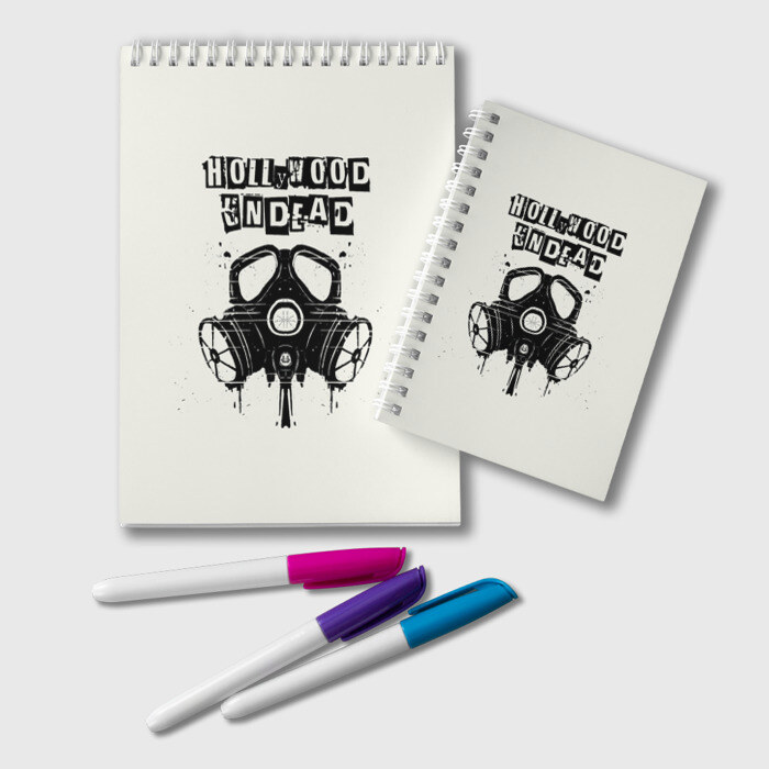 Блокнот Hollywood Undead противогаз фото