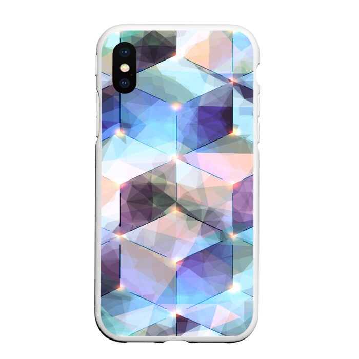Чехол для iPhone XS Max матовый Световые грани фото