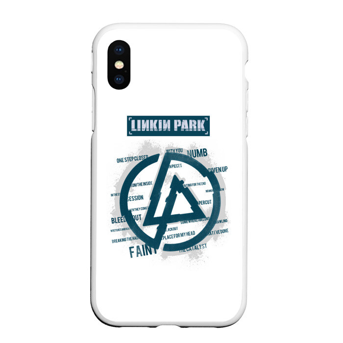 Чехол для iPhone XS Max матовый Слова песен Linkin Park фото
