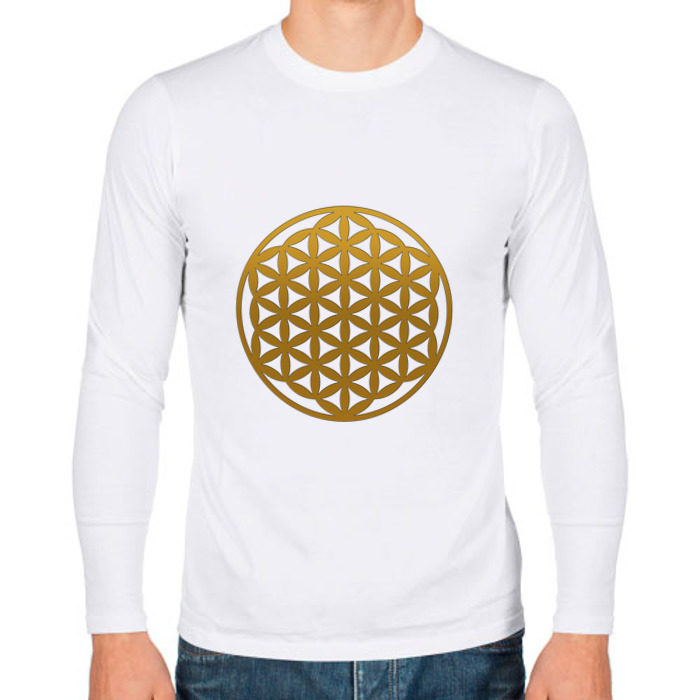 Мужской лонгслив хлопок Цветок Жизни фото