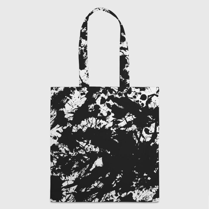 Сумка 3D повседневная Черно белые краски фото