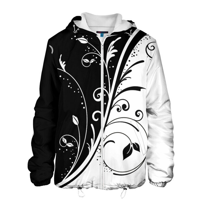Мужская куртка 3D Черно-белый узор фото