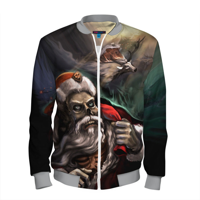 Мужской бомбер 3D Bad Santa Claus фото