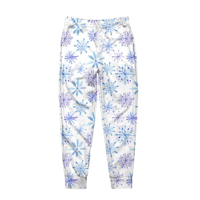 Мужские брюки 3D Снежинки фото