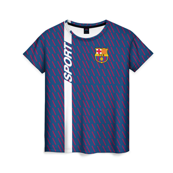 Женская футболка 3D FC Barca 2018 Creative uniform фото