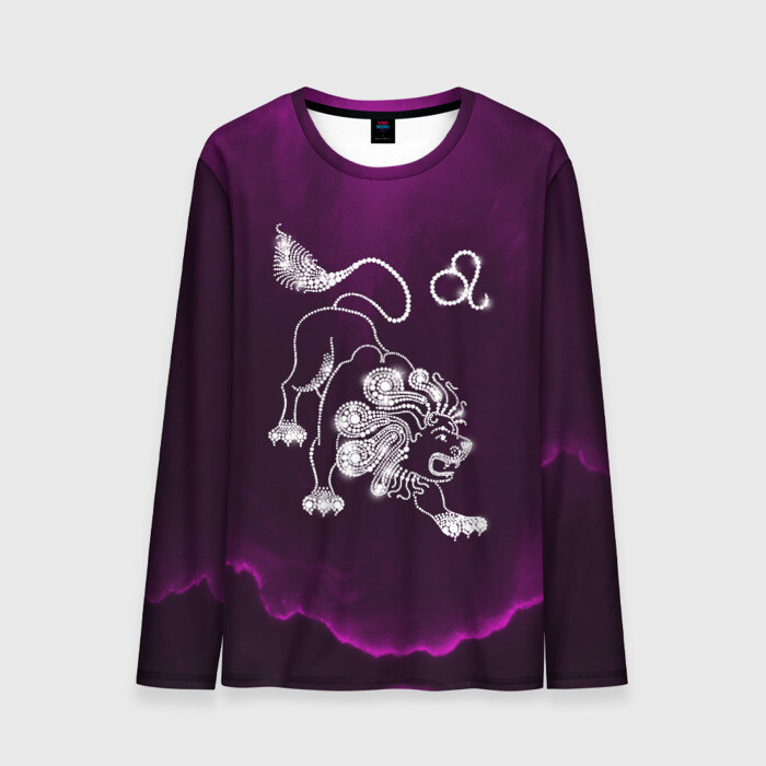 Мужской лонгслив 3D Лев фото