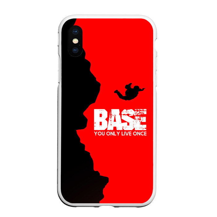 Чехол для iPhone XS Max матовый base jumping фото
