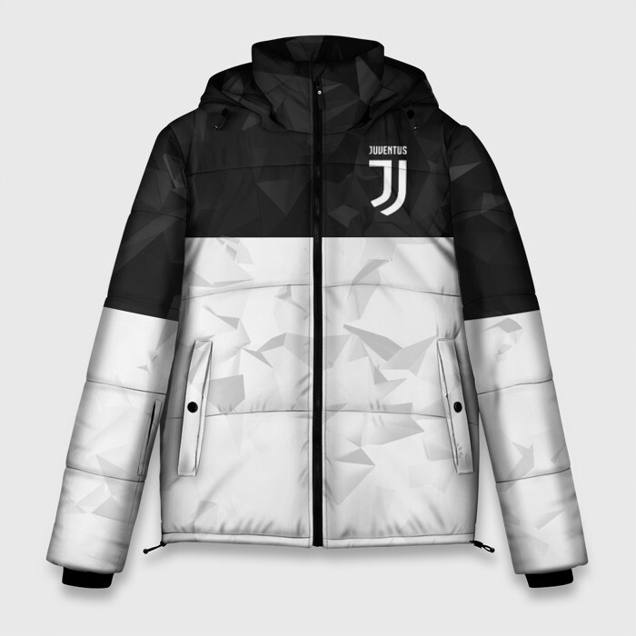 Мужская зимняя куртка 3D Juventus 2018 Black and White фото