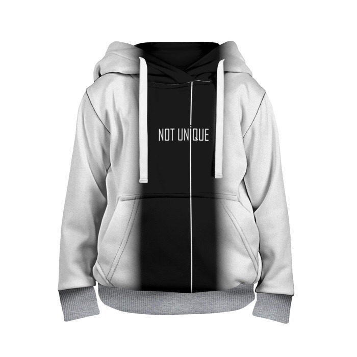 Детская толстовка 3D Not unique - белый фото