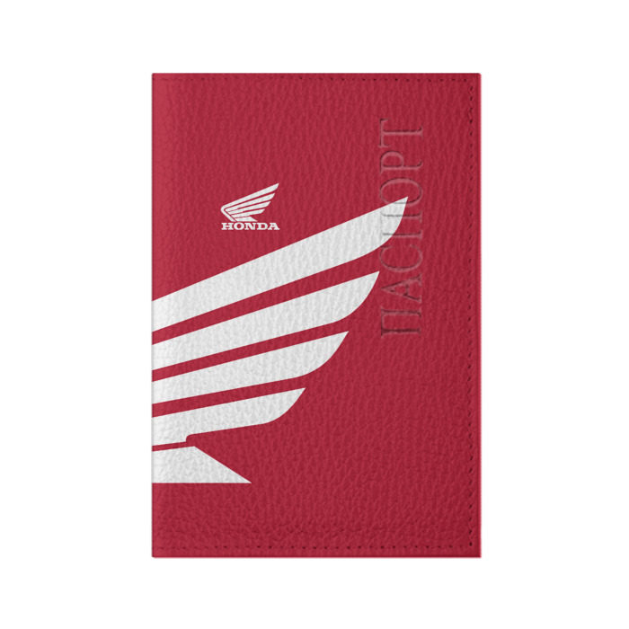 Обложка для паспорта матовая кожа Honda фото
