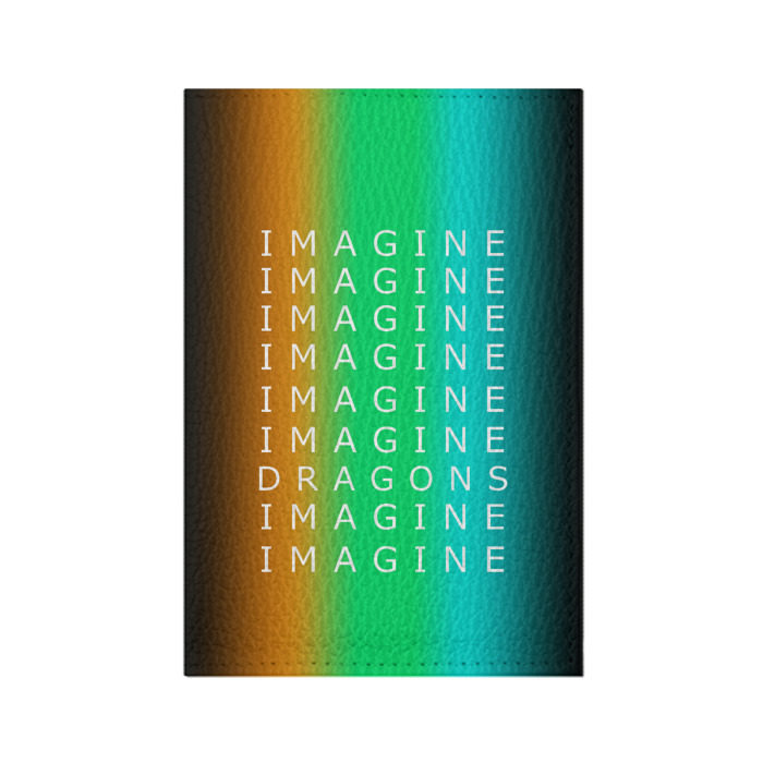Обложка для паспорта матовая кожа IMAGINE DRAGONS фото
