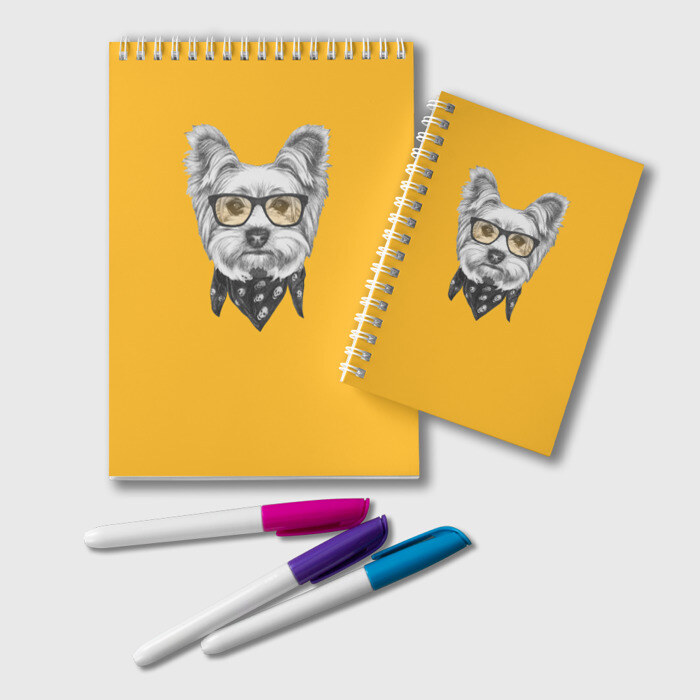 Блокнот Йоркширский терьер_в очках фото