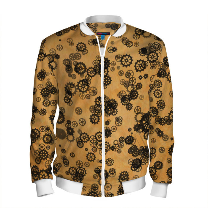 Мужской бомбер 3D Шестеренки фото