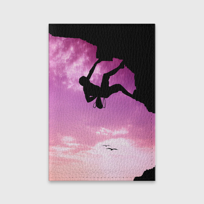 Обложка для паспорта матовая кожа climbing фото