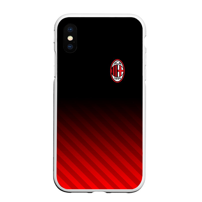Чехол для iPhone XS Max матовый AC MILAN фото