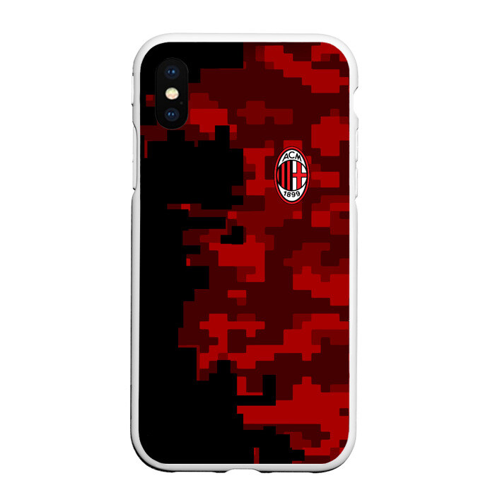Чехол для iPhone XS Max матовый AC MILAN фото